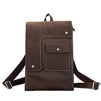 LOHA Handmade personality leather backpack men's motorcycle trend leather British backpack men's leisure travel bag computer bag