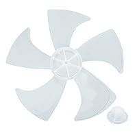 YiZYiF Household Plastic Fan Blades Replacement with Nut Cover Standing Pedestal Fan Table Fanner Replacement Part Type B One Size