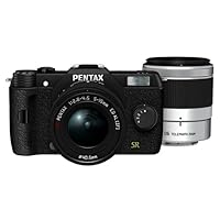 Pentax Q7 (Black) Double Zoom kit with 02 Standard Zoom 5-15mm f/2.8-4.5 and 06 Telephoto Zoom 15-45mm f/2.8 - International Version (No Warranty)