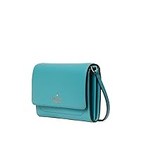 Kate Spade New York Harlow Leather Wallet on a String Crossbody (Stone Blue)