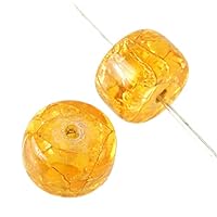 8 inch Strand 10x14mm Donut Crackle Transparent Amber Jewelry Making Acrylic Plastic Beads