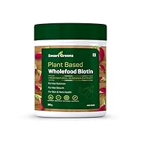 Plant Based Wholefood Biotin Powder High-Potency Hair Nutrition, Hair Fall, Premature Greying, Hair Growth, Healthy Scalp and Skin & Nails Health - 300gm