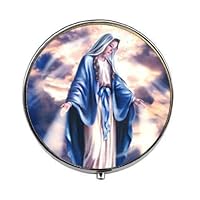 Catholic Virgin Mary Saves Human Peace Pill Box - Charm Pill Box - Glass Candy Box Art Photo Jewelry Birthday Festival Gift Beautiful Gift