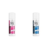 L'Oreal Paris Colorista Temporary Hair Color Spray Bundle - Hot Pink & Blue, 2 Ounces Each