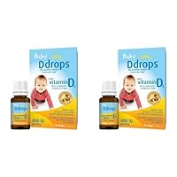 Baby Ddrops® 400 IU 90 Drops (0.08 Fl Oz) - Liquid Vitamin D3 Drops Supplement for Infants (Pack of 2)
