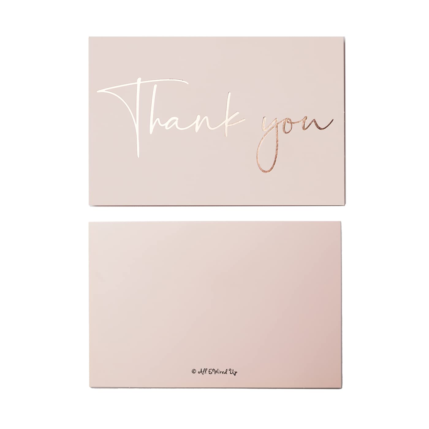 All Ewired Up 25 Pink It's A Girl Baby Shower Invitations and Envelopes (Large Size 5x7) and 50 Rose Gold Foil Thank You Cards and Envelopes