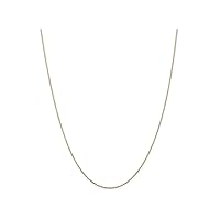 14k 0.6mm bright-cut Cable Chain Necklace
