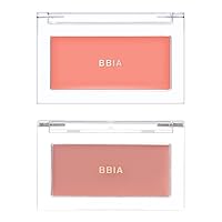 BBIA Ready To Wear Downy Cheek Cream Blush 2P Set (05 DOWNY CORAL + 06 DOWNY FIG) / Blendable and Lightweight Cheek Makeup, Highly Pigmented with Long Wearing Formula