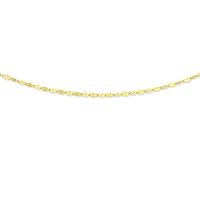14K Gold Chain Mariner Italian Choker Necklace (13 Inches)