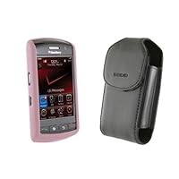 Innocase II Surface and Vertical Leather Case Combo for BlackBerry Storm 9530 - Rose Pink/Black
