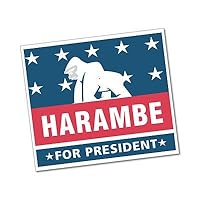 Harambe for President Sticker Funny Decal #7626HP