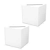 Beistle 2 Piece All-Purpose White Gift Card Boxes For Wedding Receptions, Anniversaries, Birthday Parties, And Graduations