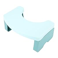 FTVOGUE Foldable Toilet Potty Stool PP Portable Squatting Potty Foot Stool for Standard 14 to 16 Inch Toilet Seats (Green)