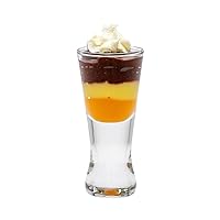 Restaurantware 2 oz Concave Dessert Shot Glass - 1 3/4