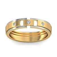 0.06 Carats Natural Diamond Wedding Band Ring