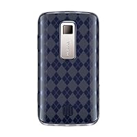 Amzer Luxe Argyle High Gloss TPU Soft Gel Skin Case for Huawei Ascend M860 - Smoke Gray