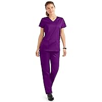 Strictly Scrubs Stretch Women’s Four Way Stretch Scrub Set (XS-3X, 15 Colors) - Includes V-Neck Top and Pant
