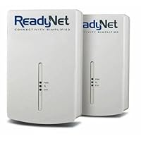 ReadyNet E200 E200K 200Mbps PLC Ethernet Over Power Plug & Play Network Adapter, Ideal for Smart TV and Gaming (2 Units)