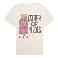 Popfunk Official TMNT Father of Heroes Adult Unisex Classic Ring-Spun T-Shirt