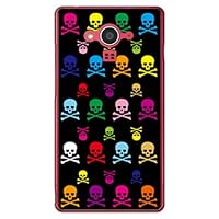 Second Skin Skull Monogram Black Multi (Clear) Design by ROTM/for AQUOS Ever SH-04G/docomo DSH04G-PCCL-202-Y084