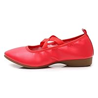 AOQUNFS Women’s Latin Dance Shoes Close Toe Ballroom Dance Practice Shoes,Model FB-2