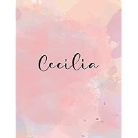 Cecilia: Personal Name Dot Gird | The Notebook For Writing Journal or Diary Women & Girls Gift for Birthday, For Student | 160 Pages Size 8.5x11inch - V.153