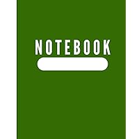 Notebook: Lined Notebook - Large (7.5 x 9.25inches) - 100 Pages - Green Cover