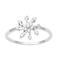 MOONEYE Star Statement Ring 925 Sterling Silver Moissanite Diamond Cluster Ring Women Jewelry