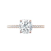 Elongated Cushion Cut Moissanite Ring, 5.0ct, 925 Sterling Silver, Infinity Twist Design