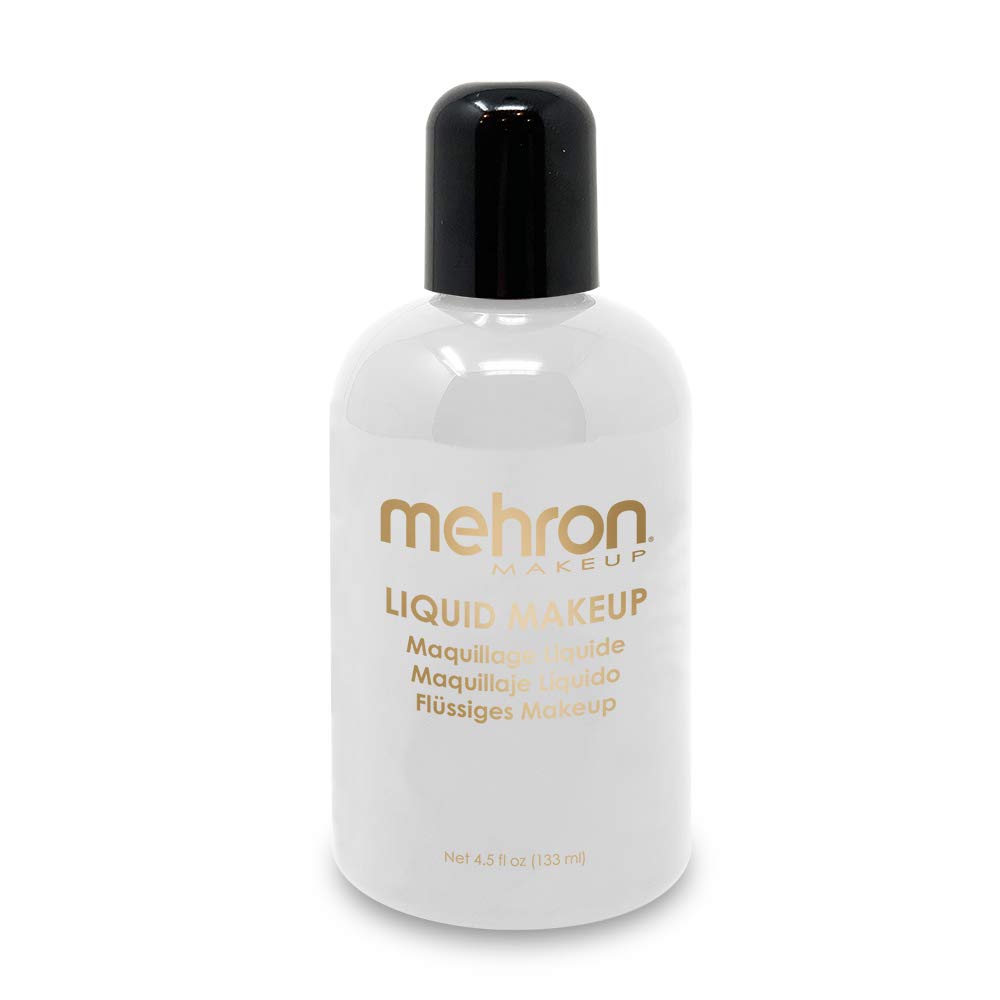 Mehron Makeup Liquid Makeup | Face Paint and Body Paint 4.5 oz (133 ml) (WHITE)