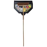 Emsco Group 7583-1AZ Enormous Yard & Garage Dust Pan – 24-Inch Mouth – Lightweight, Durable – Clip-On Features, Black