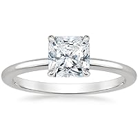 2 CT Square Radiant Moissanite Engagement Rings Wedding Bridal Ring Sets Solitaire Halo Style 10K 14K 18K Solid Gold Sterling Silver Anniversary Promise Ring Gift
