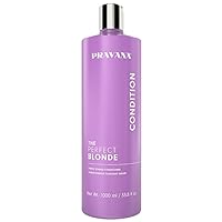 Pravana The Perfect Blonde Purple Toning Conditioner | Neutralizes Brassy, Yellow Tones | For Color-Treated Hair | Adds Strength, Shine, Elasticity | Sulfate Free