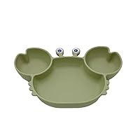 Silicone Dinner Plates For Children (Color : Green)