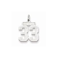925 Sterling Silver Small Satin Pendant Necklace Sport game Number Jewelry for Women in Silver Choice of Numbers and Variety of Options