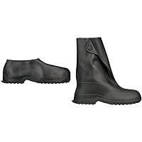 TINGLEY Work Rubber Overshoes Womens 10-inch Overshoe With Button Mid Calf Boots, Black, Large