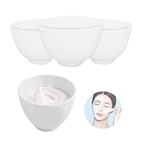 4Pcs Diy Face Mask Mixing Bowl, Microwavable Silicone Facial Mud Bowl Cosmetic Beauty Tool for Home Salon(Big)