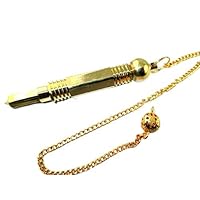 Jet Authentic 3 Piece Gold Metal Pendulum DOWSING Spiritual Answer Meditation Gift Cheerfulness Stamine Cleansings Purification (3 Piece Gold)