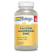 Calcium Magnesium Zinc Supplement, with Cal & Mag Citrate, Strong Bones & Teeth Support, Easy to Swallow Capsules, 60 Day Money Back Guarantee, 68 Servings, 275 VegCaps