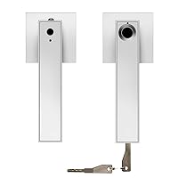 Fingerprint Lock Biometric Safe Deadbolt with Handle Electronic Door Knob with 30 Fingerprints Suitable for Home,Hotel,Office,Indoor Door Office and Other Private Spaces (Silver