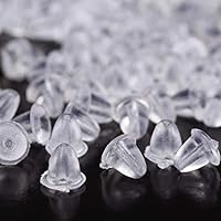 Kamas Clear Rubber Soft Earring Plastic Back Posts Plugs antiallergic Silicon Safety Stud Earrings stoppers earnuts blocke Accessories