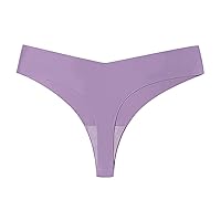 Women Seamless Cheeky Underwear Soft Invisible Bikini Panties Sexy Stretch Low Waist No Show Thong Underwear Briefs