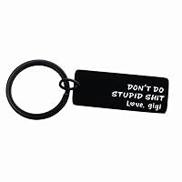 Don't Do Stupid Shit Keychain Funny Gifts for Teen Boys Girls Graduation Gifts for Grandson Granddaughter from Grandma