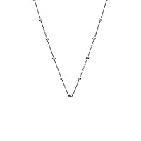 Emozioni Sterling Silver Intermittent Bead Chain of 76cm