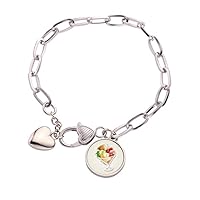 Cherry Orange Strawberry Fruit Sweet Ice Heart Chain Bracelet Jewelry Charm Fashion