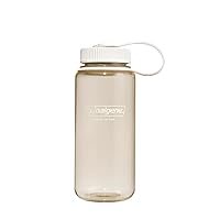 Nalgene Sustain Tritan BPA-Free Water Bottle Made with Material Derived from 50% Plastic Waste, 16 OZ, Wide Mouth, Cotton [Color may vary]