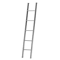 Bunk Bed Ladder Only Metal for Dorm Room & RV, 60 65 67 Inch Step Ladder with Hooks for Adults & College, Camper/Loft/Laundry/Closet Climbing Ladder, Load 150KG