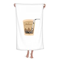 Graffiti Pearl Chocolate Milk Tea Throw Blanket Soft Warm Flannel