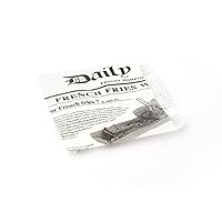 PacknWood White Bag Opens 2 Sides with Newspaper Design | Double Open Newspaper Bags | Recyclable Newsprint Paper Deli Wrap Liners - (L: 5.1” X W: 5.1in”) 8000 Pcs