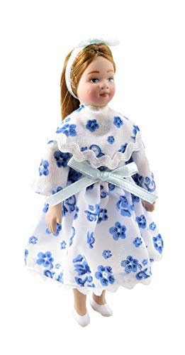 Melody Jane Dolls Houses Modern Little Girl in Party Dress 1:12 Scale Porcelain People